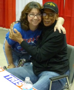 Ernie Banks & I. Reliant Stadium, Houston, TX. 1-27-13.