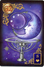 The Moon, from The Gilded Reverie Lenormand, copyright Ciro Marchetti, 2012.