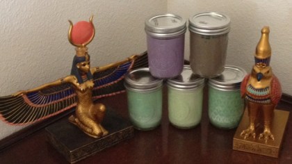 My Mini-Power candles, homemade from soy wax.