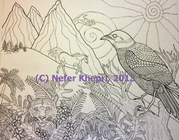 Soul Portrait for L, inked. (C) Nefer Khepri, 2013.