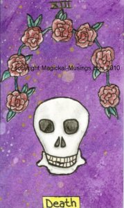 The Death card, from the forthcoming Magickal Musings Tarot. (C) Nefer Khepri