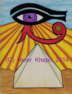 The card back to the "Egyptian Lenormand." (C) Nefer Khepri, 2014. 