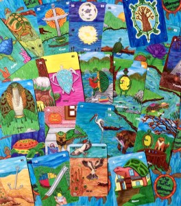 The Turtle Lenormand, collage of card images. (C) Nefer Khepri, 2015. Self-published. http://turtle-lenormand.com