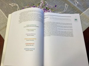 Psychic workbook page