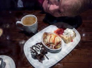 Auto-adjusted photobomb of dessert with anomaly.