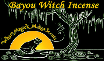 Bayou Witch Incense logo, created by Lisa Hunt.