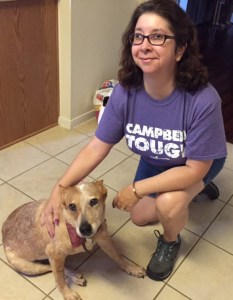 Friday, just before we took her to the vet for her operation.