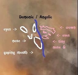 Notre Dame Fire: Faces of Good & Evil. For readings, spells, & visionary art visit Magickal-Musings.com