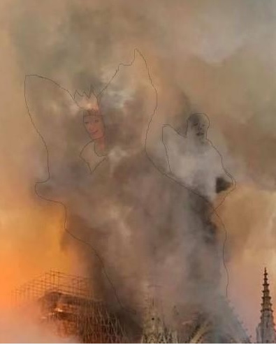 Notre Dame Fire: Faces of Good and Evil. For readings, spells, & visionary art visit Magickal-Musings.com.
