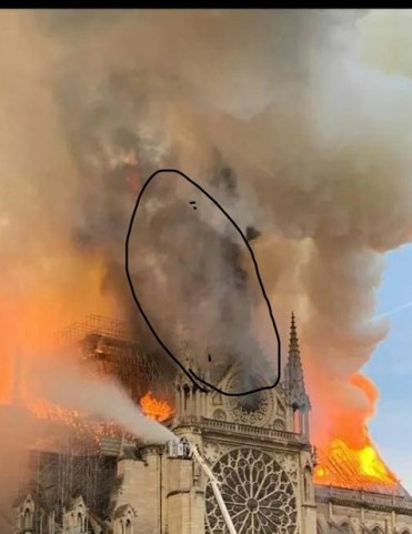 Notre Dame fire: faces of good & evil. For readings, spells, & visionary art visit Magickal-Musings.com.
